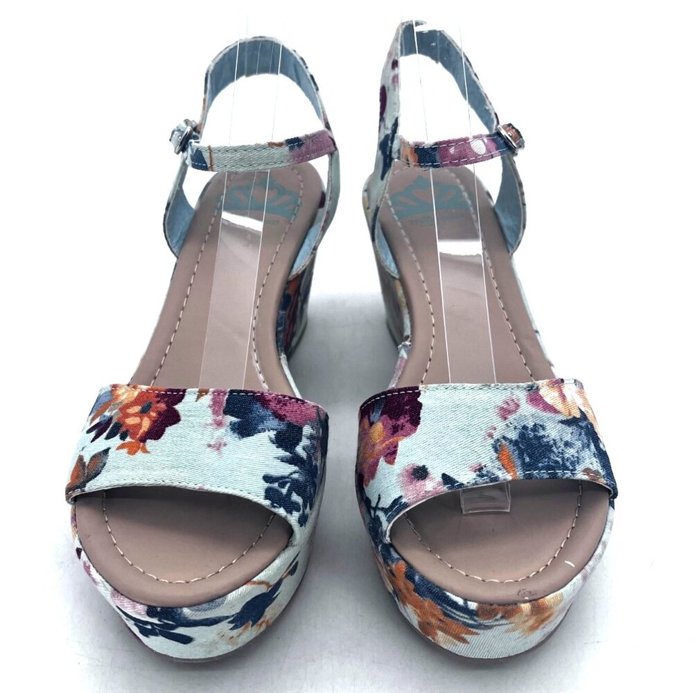 Fergalicious By Fergie Floral Wedge Platform Sandals Sheila Womens Shoes Size 8M - Picture 3 of 13